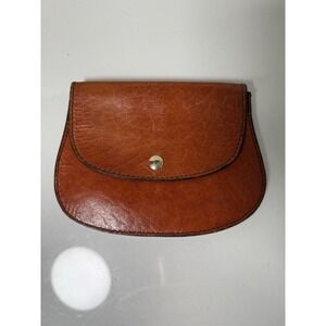PLYMOUTH! VINTAGE Coin Purse Wallet Pouch Accessory Brown Leather Classic